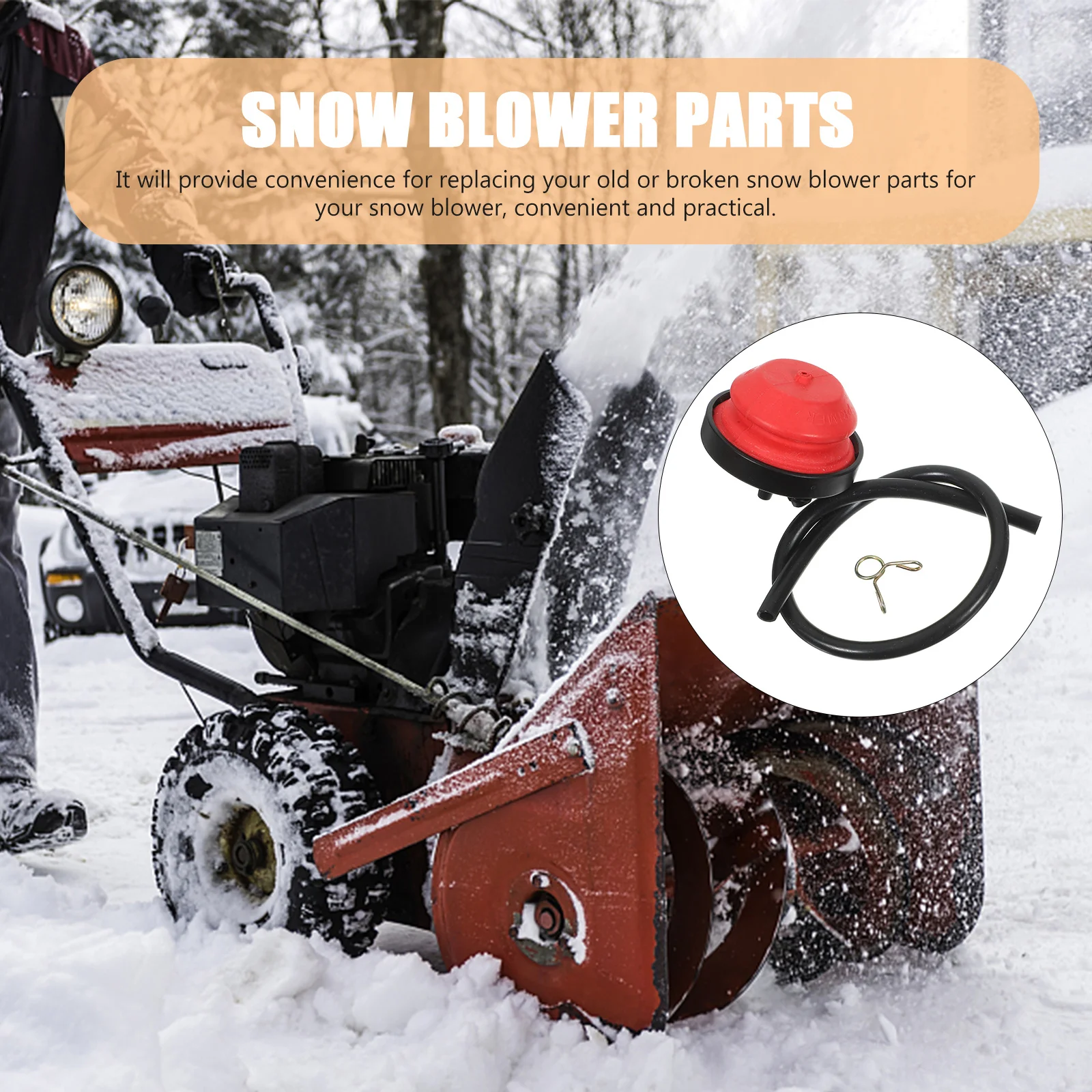 

1Set Snow Blower Primer Bulb Replacement Durable Parts Small Engine Accessories Snow Sweeper Spare Supplies