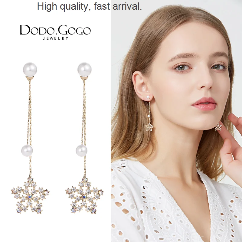

Elegant Earrings Women's High-Grade Long Tassel Earrings New Trendy Non-Piercing Ear Clip Earrings