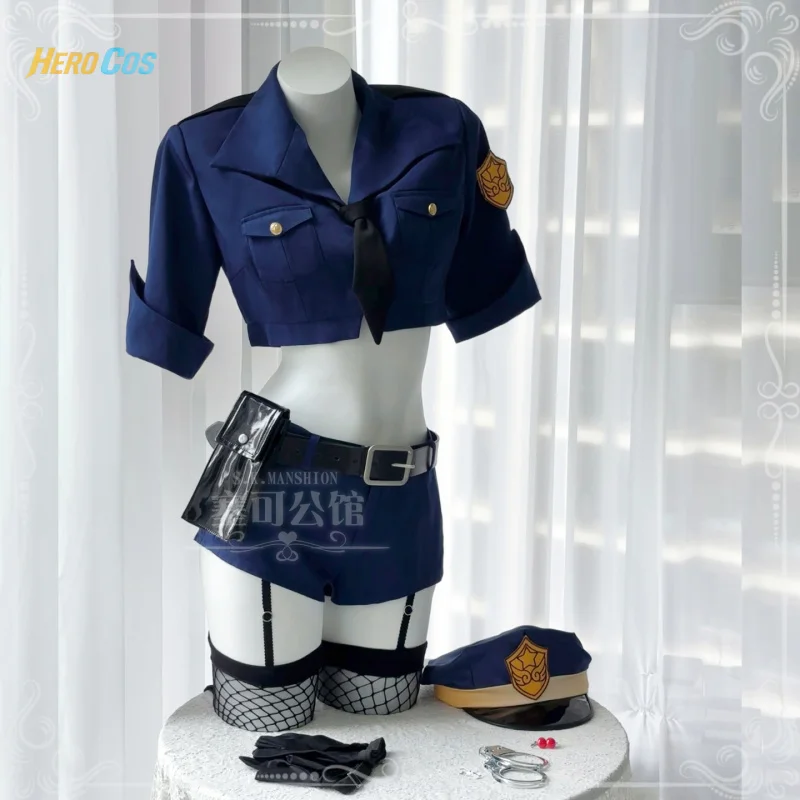 

PANTY & STOCKING with GARTERBELT Cosplay Costume Sexy Police Uniform Halloween Carnival Party Outfit Women HERO Cos