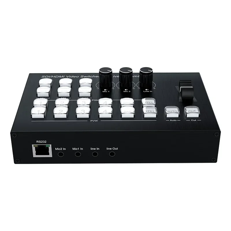 محول فيديو SDI 4-in-2-Out مع منفذ USB3.0 من النوع C مادة ABS لخائن ومحولات الفيديو المباشرة