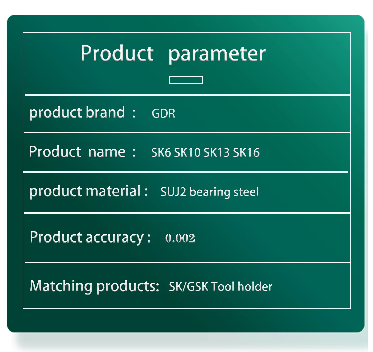 GDR Präzision 0,002 SK-Spannzange SK4 SK10 SK13 SK16 GSK10 GSK16 GSK13 Spannzangenhalter Hochpräzisions-SK-Spannzange Werkzeughalter – Detail 1