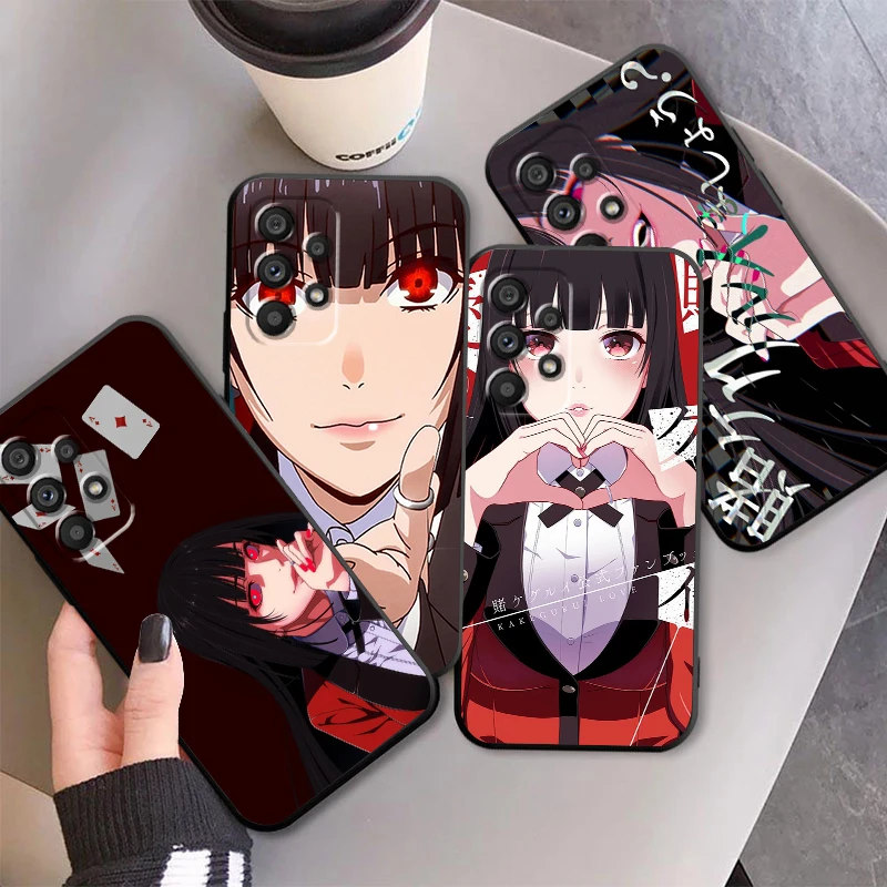 

J-Jabami Y-Yumeko Kakeguruis For Samsung A53 A52 A33 A32 A51 A71 A21S A13 A73 A55 A22 A23 A35 A72 A54 A12 5G Black Back