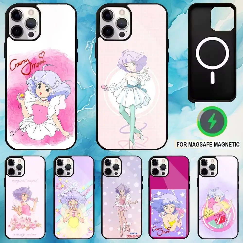

C-Creamy Mami Magic Phone Case For iPhone17,16,15,14,13,12,11 Plus,Pro Max Magnetic Magsafe Wireless Charging