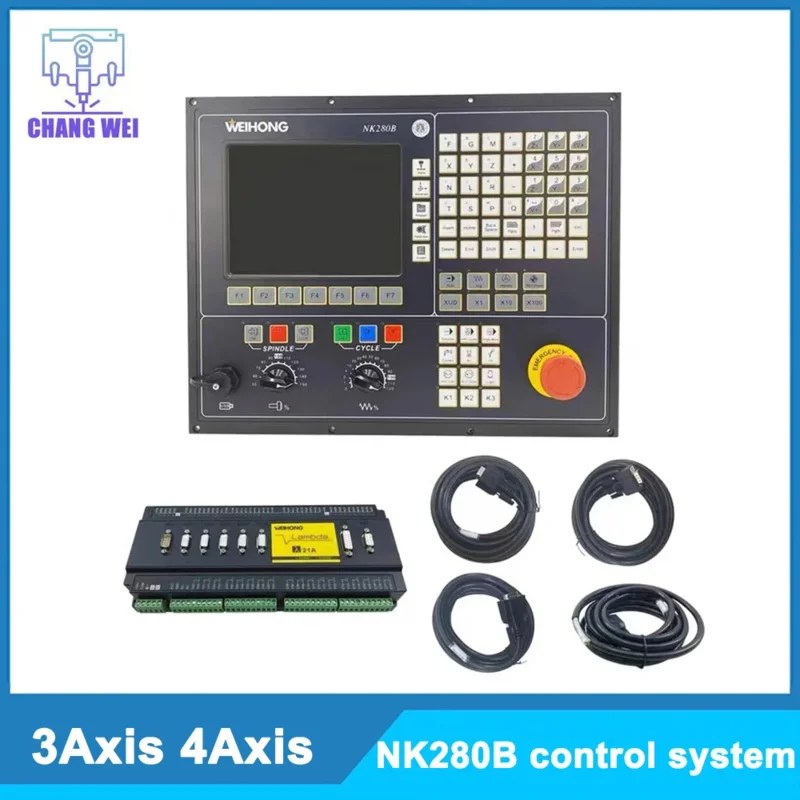 WEIHONG NC Studio V10 NK280B 3 4 Axis CNC Graveermachine Geïntegreerd CNC Systeem Lambda 21A Terminal Board