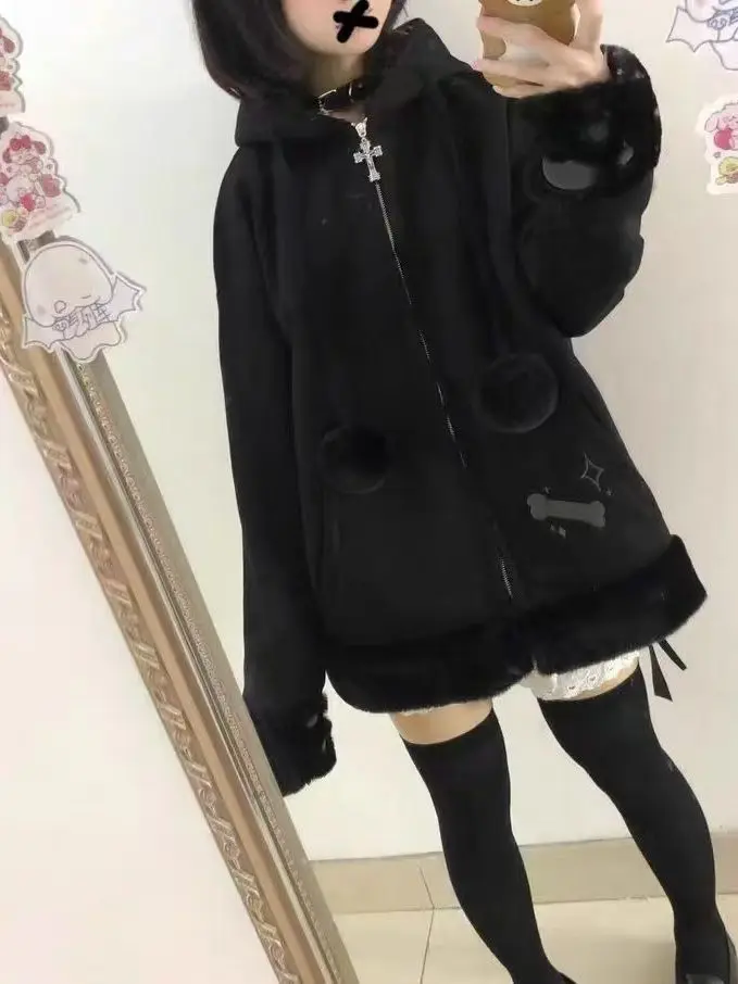 

Женская толстовка-куртка Y2K в стиле миллениум с капюшоном, в клетку, с пэчворком, свободного кроя, средней длины