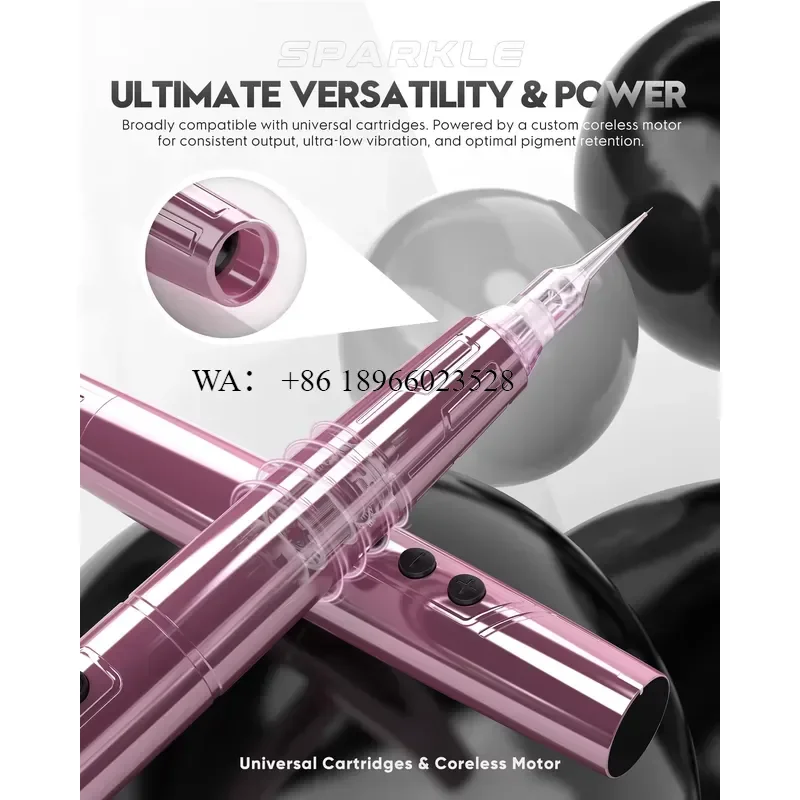 WMWMNU Biomaser TP006 Universal Cartridge Wireless PMU Pen Rotary for Eyebrow Lip Eyeliner Makeup