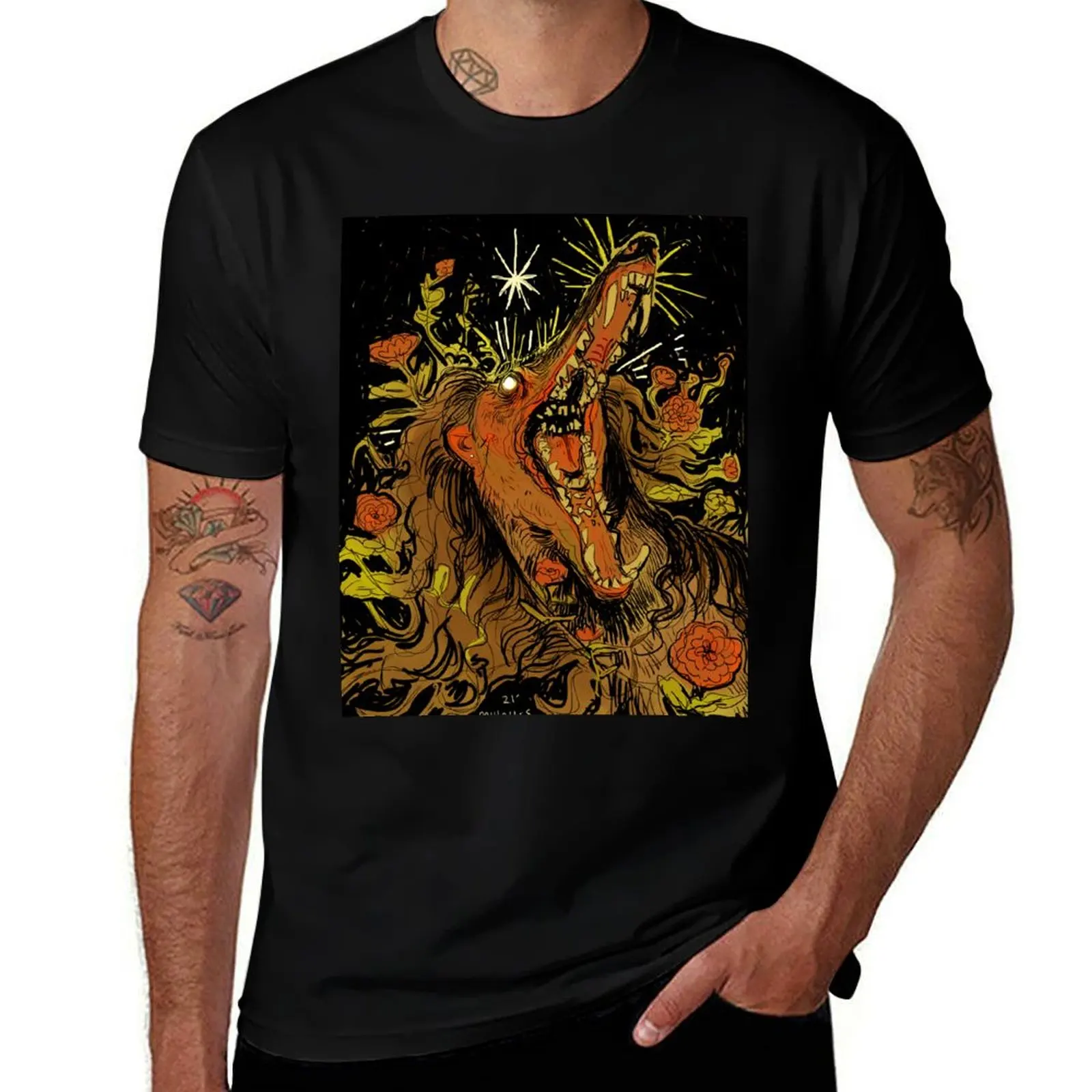 The Turning Among the Flowers T-Shirt Work Wear Simple Tee Shirt