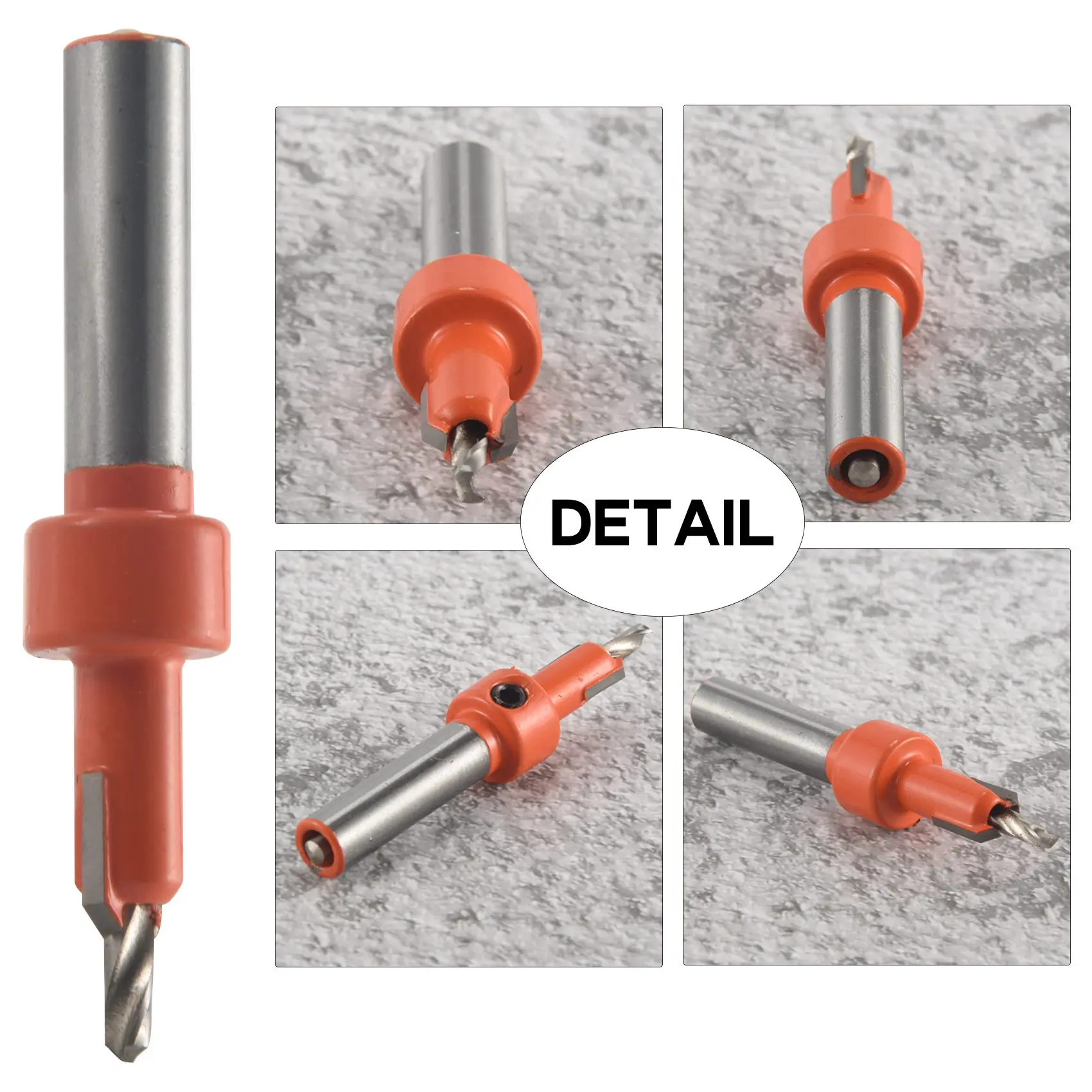 B62B 3 Pcs Countersink Drill Bit Set Wood Hole Drill Bit with Hex Key for Wood Screw Cutter DIY