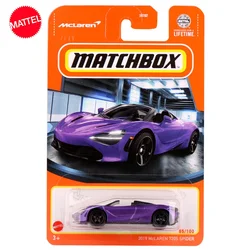 Original Mattel Toy Matchbox Car 1/64 Metal Diecast Purple 2019 McLaren 720s Spider Vehicle Model  Toys for Boys Collection Gift