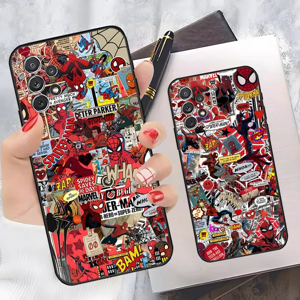 M-Marvel Spider Man Bag Phone Case for Samsung Galaxy A33 A31  A50 A32 A73 A40 A20 A23 A34 A14 A54 Back Cover