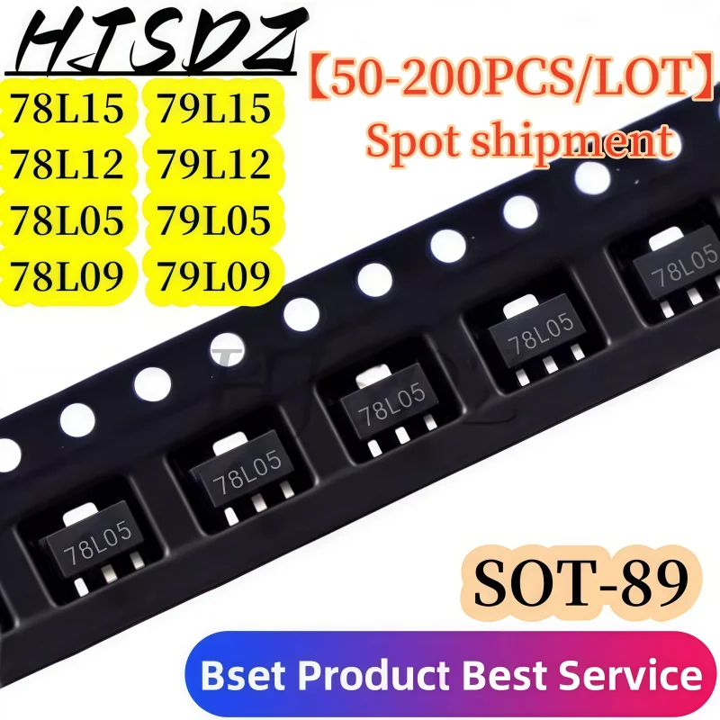 【50-200PCS/LOT】 New SOT-89 Package Three Terminal Voltage Regulator Series (78L15/78L05/78L09/78L12/79L05/79L09/79L12/79L15)