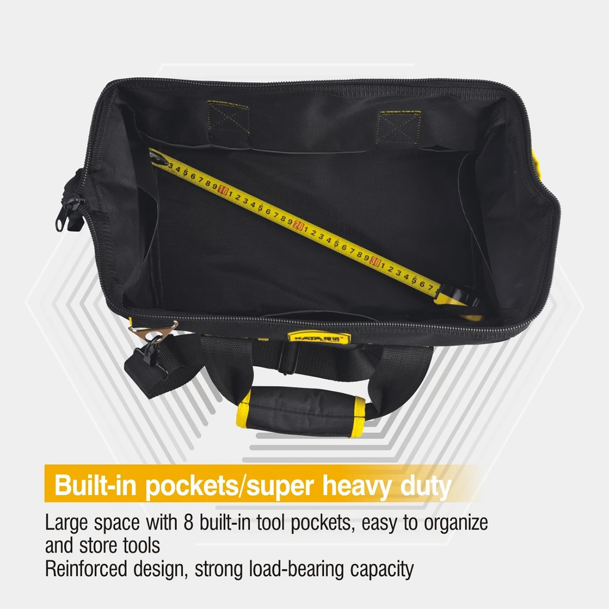 Tool Bag 14.5 Inch, Waterproof and Scratch Resistant Tool Bag for Power and Small Hand Tools, Oxford Cloth Fabric