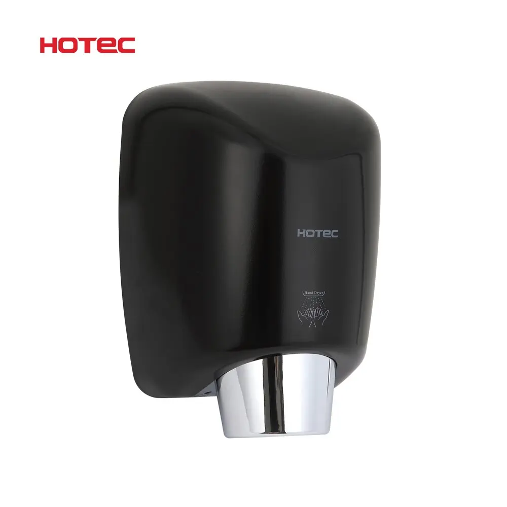 

Modern Design 110V Wall Mounted Matte Black Fast Drying Steel Auto Sensor Hand Dryer