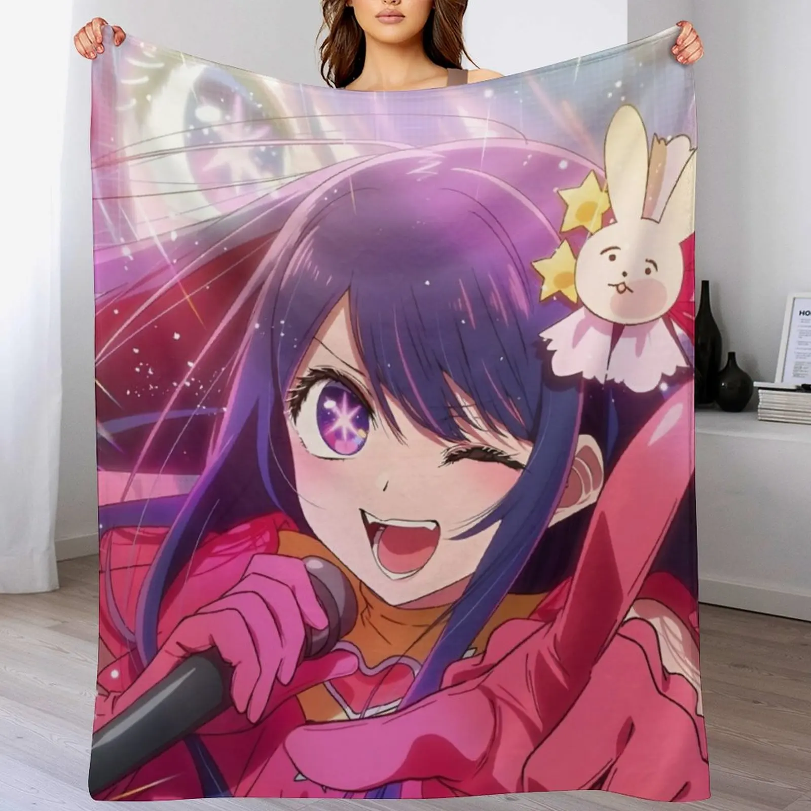 Oshi no Ko - Hoshino Ai Singing Throw Blanket