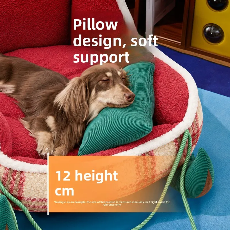 **New Design Dog Bed Sleeping Mat All-Season Semi-Enclosed Warm Cozy Cat Nest for Winter Security Sense Wholesale Pet Supply**