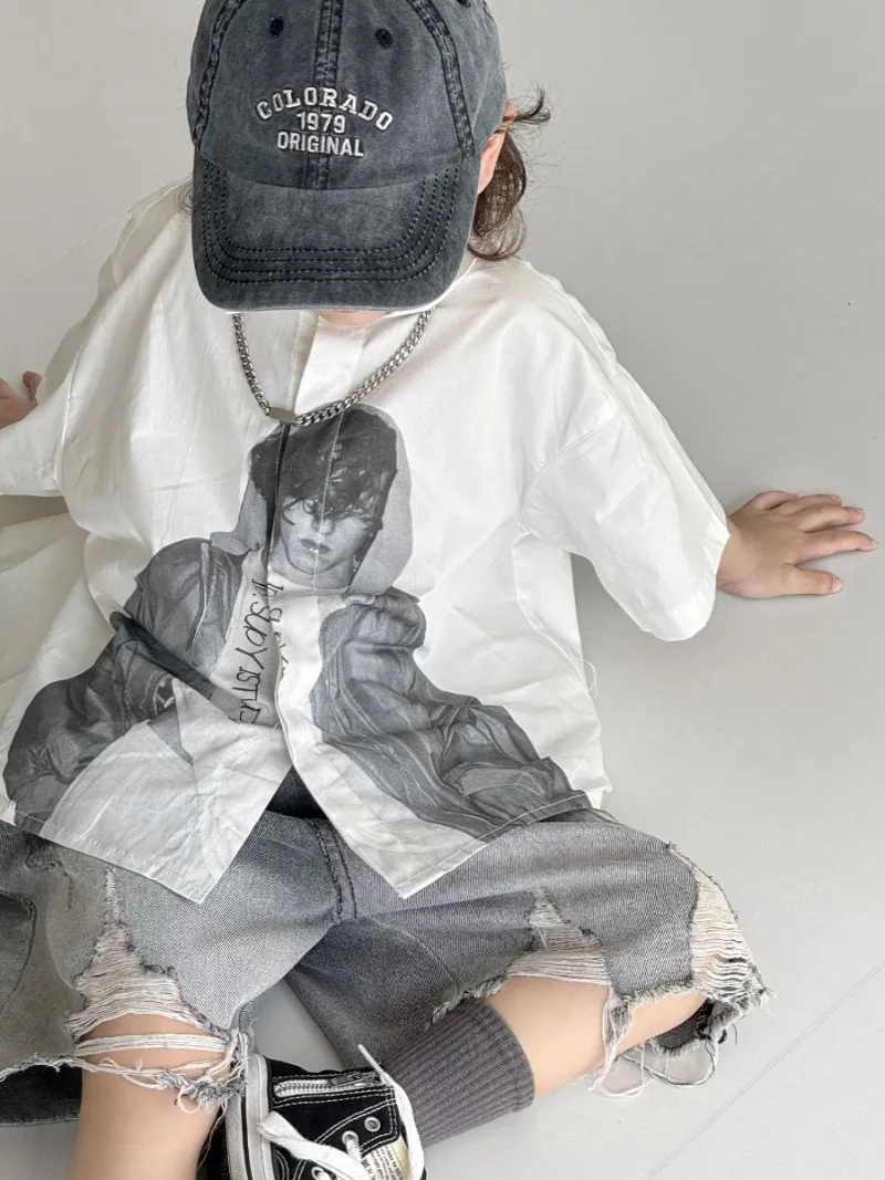 Boys Summer Shirt Set 2026 New Style Korean Style Stylish Kids Short Sleeve Outfit