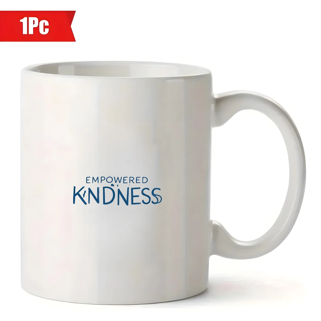 11oz Cup + Hand-painted EMPOWERED & KINDNESS Blue Letter + Kids & Family Office Cup Christmas Gift Box