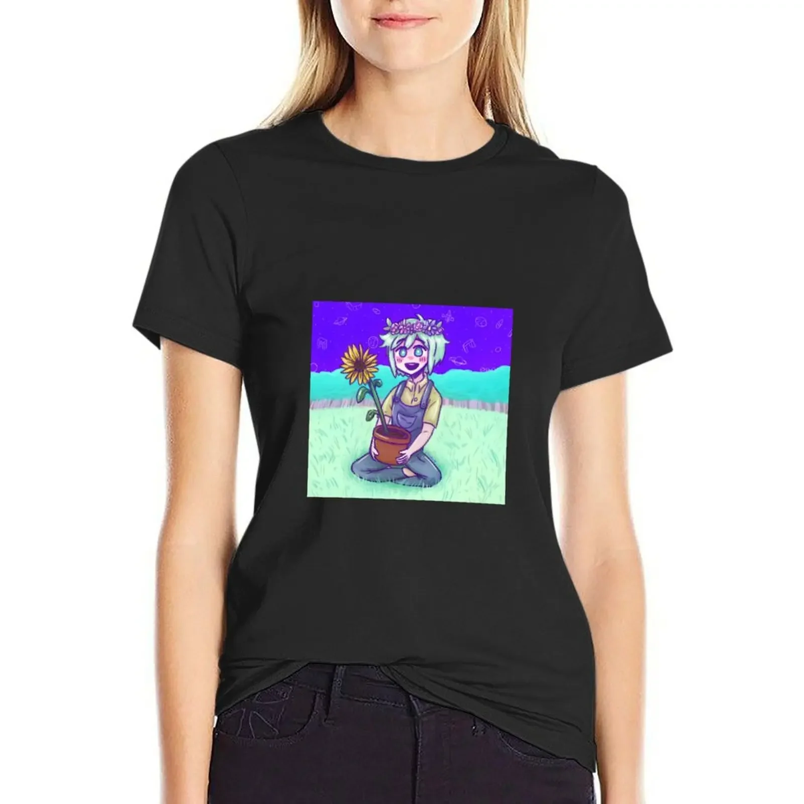 

Basil (OMORI) T-Shirt sweat kawaii clothes funny tight shirts for Women