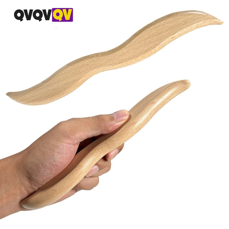 

1PCS Wood Therapy Massage Tool, Wodden Lymphatic Drainage Massager One-Handed Body Sculpting Tools for Muscle Release