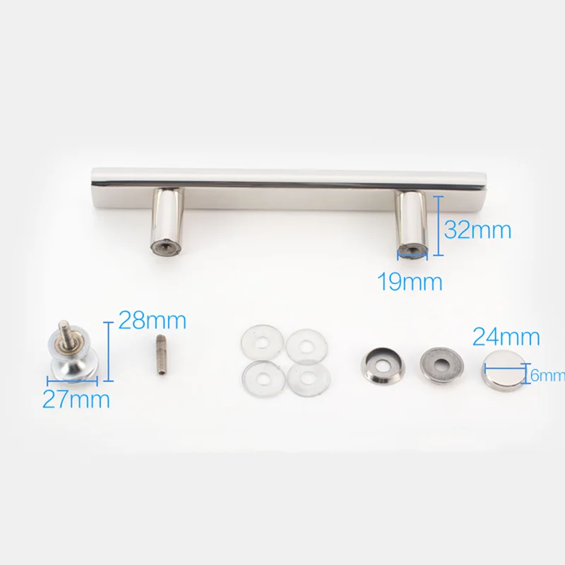 Shower room accessories 304 handle, bathroom sliding glass door handle stainless steel flat pipe 145mm(LQ77)
