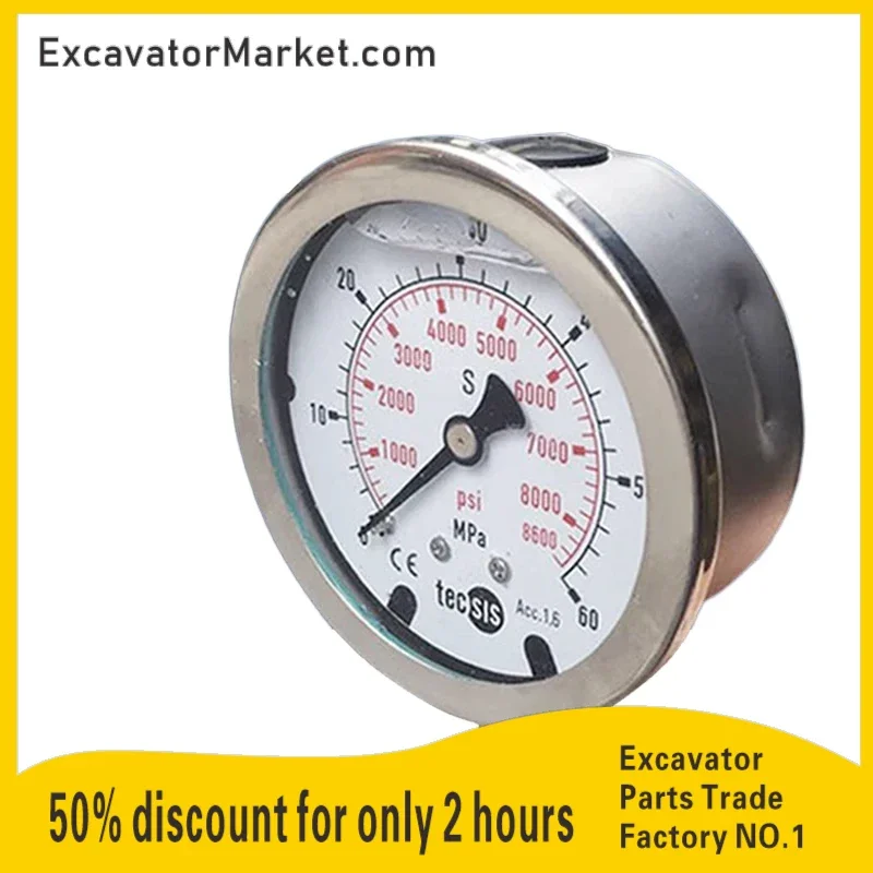 

Pressure Gauge Pilot Oil Pressure Gauge Engineering Machinery Hydraulic Pump Pressure Gauge Excavator Part For Tecsis