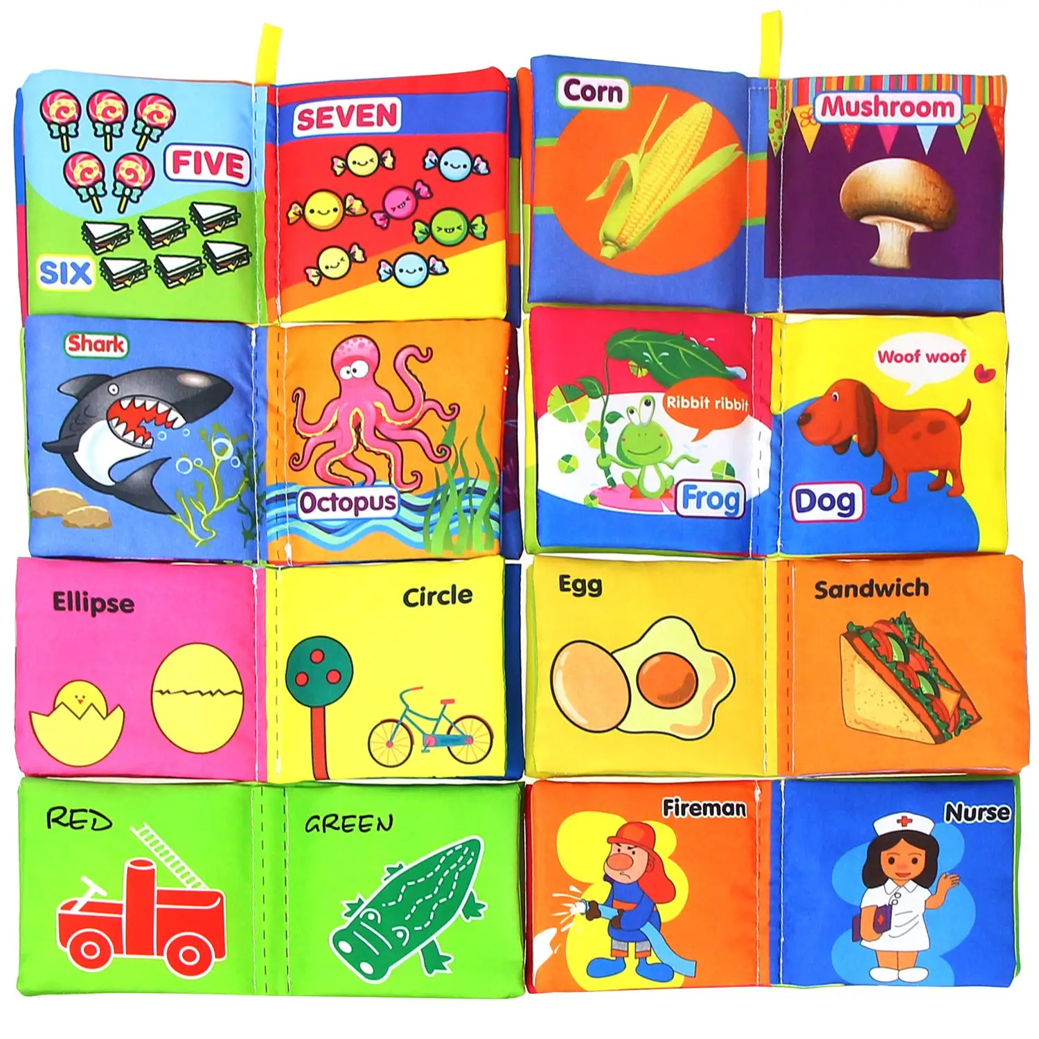 Baby Cloth Book Intelligence Development Soft Learning Cognize Reading Books Early Educational Toys Readings 0-12 Months