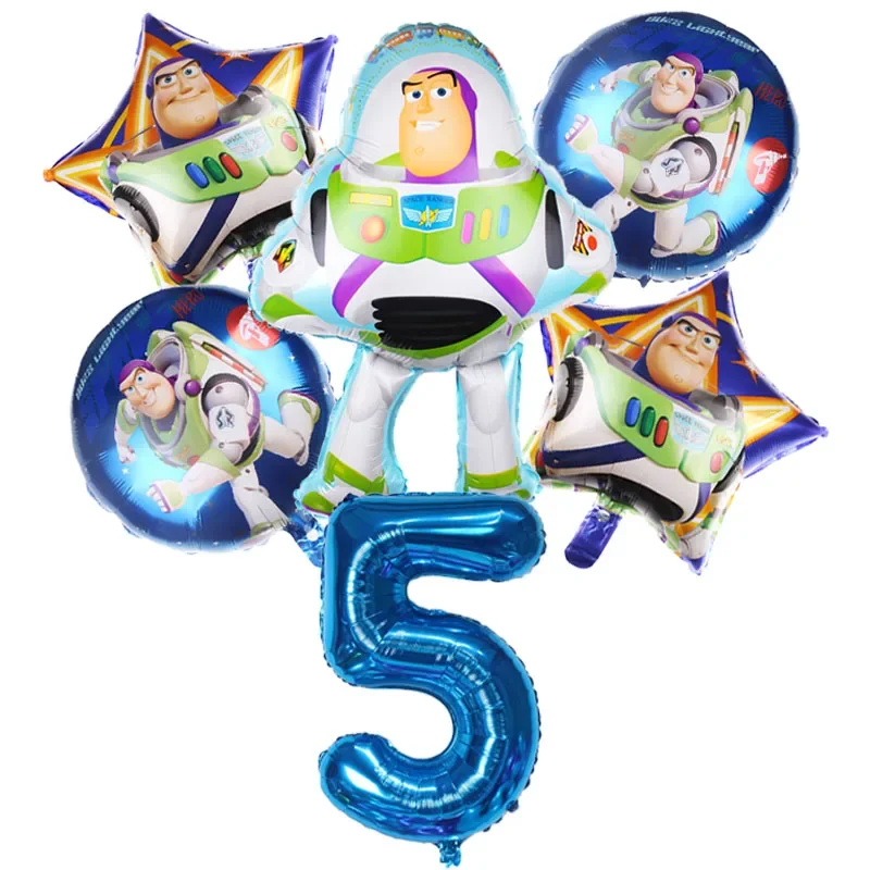 Globos de aluminio de Toy Story de Disney, Buzz Lightyear Woody, decoraciones para fiesta de cumpleaños, globo para niños, baby shower, globo de