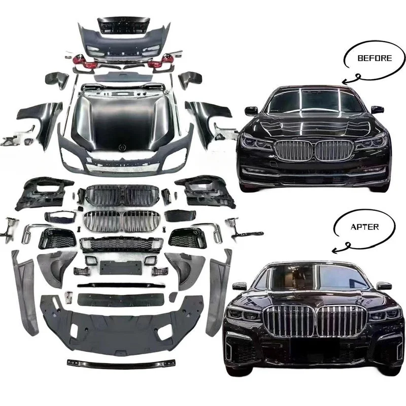 7 Series F01 F02 Old To New G11 G12 Widebody Upgrade Kit Front Rear Bumper Hood Fender Full Set Car Facelift Accessories