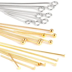 100pcs Stainless Steel Head pins Eye Pins Findings For Diy Jewelry Making Jewelry Accessories Supplies