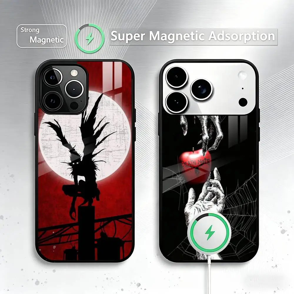 

N-Note D-Death Anime Ryuk Phone Case For iPhone17,16,15,14,13,12,11 Plus,Pro Allows magnetic wireless charging