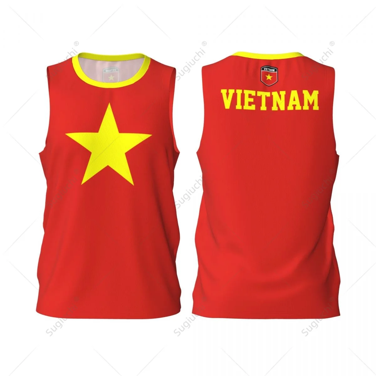 

Флаг Вьетнама, мужская баскетбольная спортивная беговая фитнес-многофункциональная футболка без рукавов, эксклюзивная футболка с индивидуальным именем Nunber