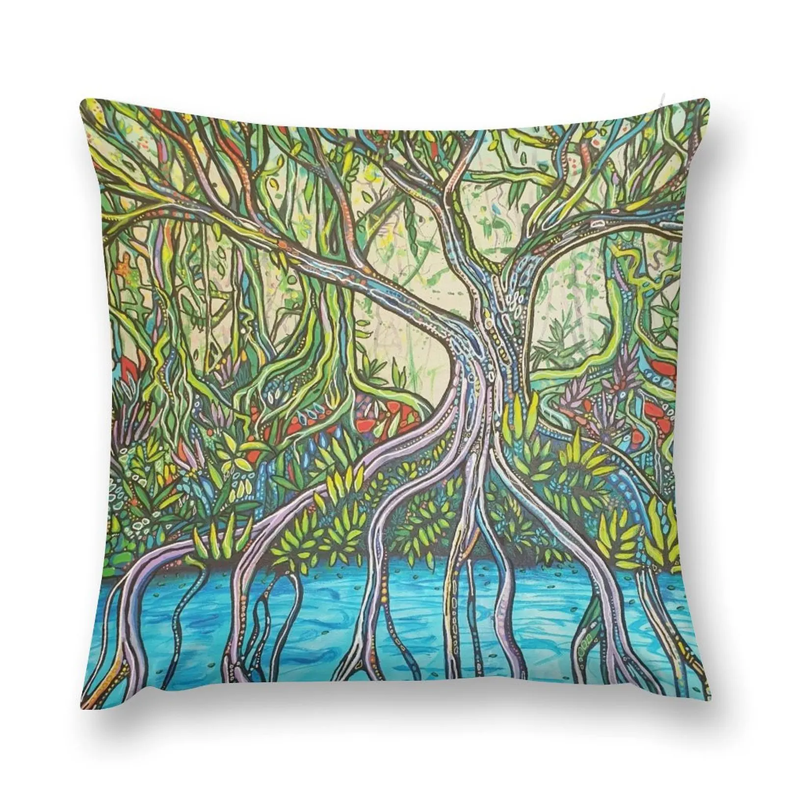 

Rainforest creek and trees Throw Pillow Decorative Sofa Cushion luxury home accessories pillow