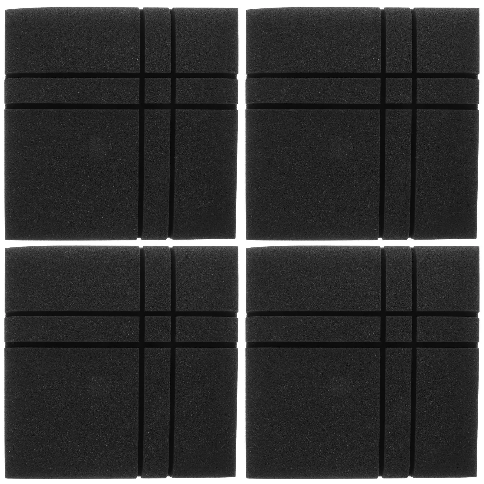 4 Stück schalldichte Isolierung Akustikplatten Rauschunterdrückung Wandschaum für Studio-Schalldämpfungsbehandlung