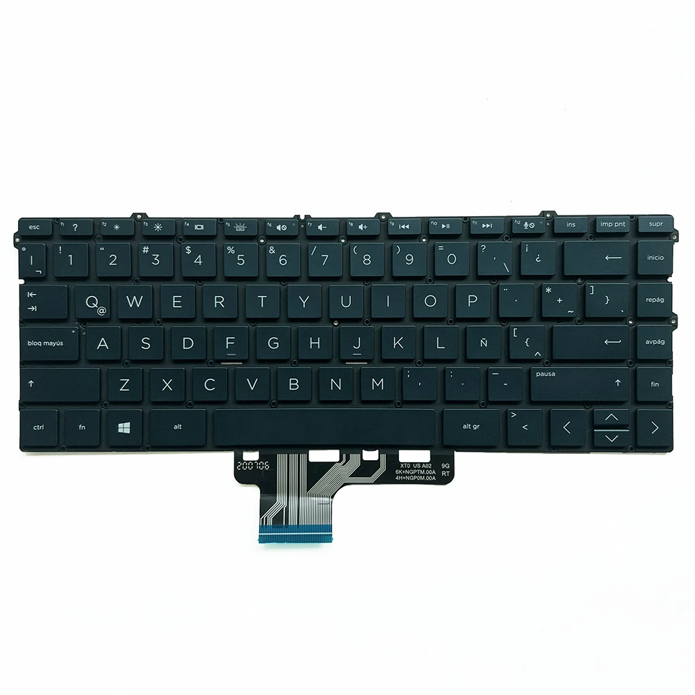 Clavier rétro4.2 pour HP Spectre X360 13-AW 13-AW0000 13-AW1000 13-AW2000 13T-AW000 NSK-XT2BQ bleu