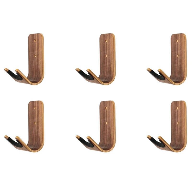 

New 6X Guitar Skateboard Wall Hanger Unique Design Bent Wood Guitar Hanger Wall Mount Guitar Holder