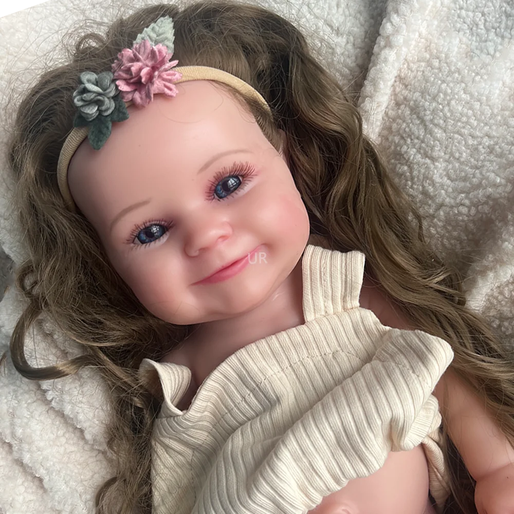 50 CM Volledige Soild Siliconen Reborn Baby Meisje Maddie Handgemaakte Schilderij met Zichtbare Aderen Levensechte Zachte Bebe Pop Kerstcadeau