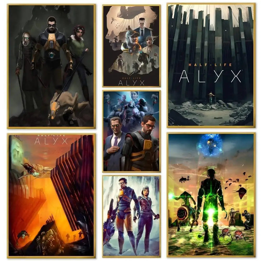 Half-Life Alyx Hot Video Game Poster And Prints Wall Art Pictures For Modern Bedroom Game Room Home Decor