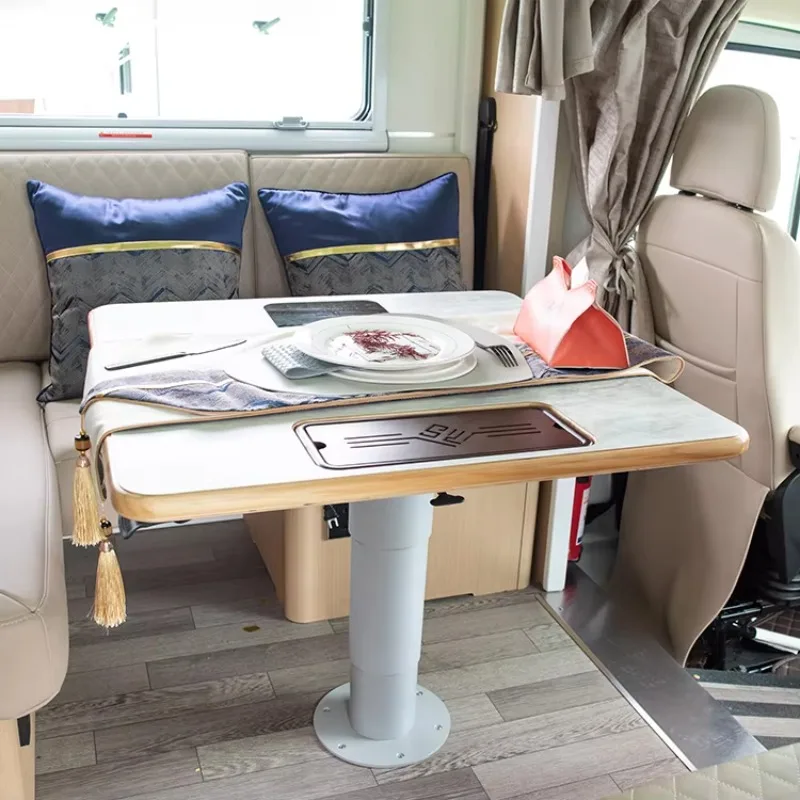 حار بيع العلامة التجارية الجديدة قافلة متنقل تلسكوبي الألومنيوم العربة المنقولة قابل للتعديل Rv الجدول الساق #6