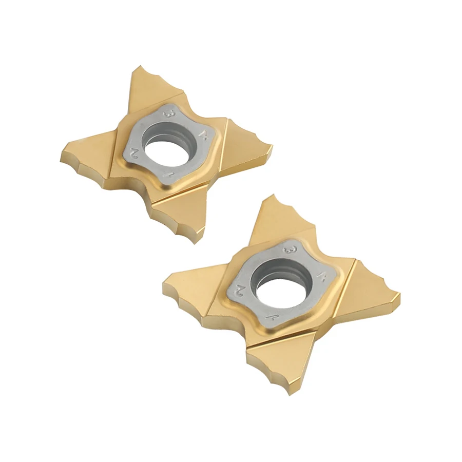 10 Chiếc TQJ27 1.5Mm 1Mm 1.25Mm 1.2Mm 1.4MmFour Cánh Ngôi Sao Bên Ngoài Grooving Lắp Carbide lắp Grooving Lưỡi Dao Cho TQHR Giá Đỡ