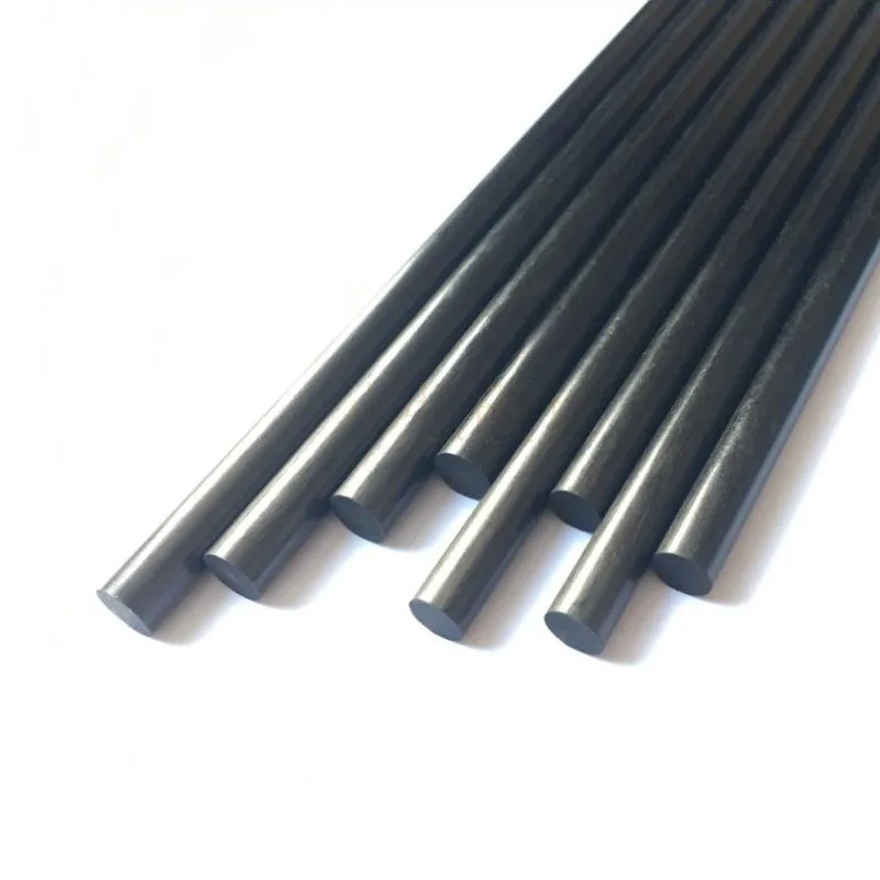 2Pcs Length 1000mm Solid Carbon Fiber Rod Reinforcement Rod Diameter 8mm 9mm 10mm 12mm 14mm RC Aircraft Matte Rod