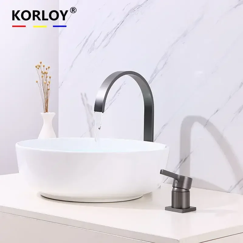 

Brushed Gold Bathroom Basin Faucet 360° Rotating Hot and Cold Water Mixer Luxury Sink Tap for Bathroom Gold Rotating Basin Mixer