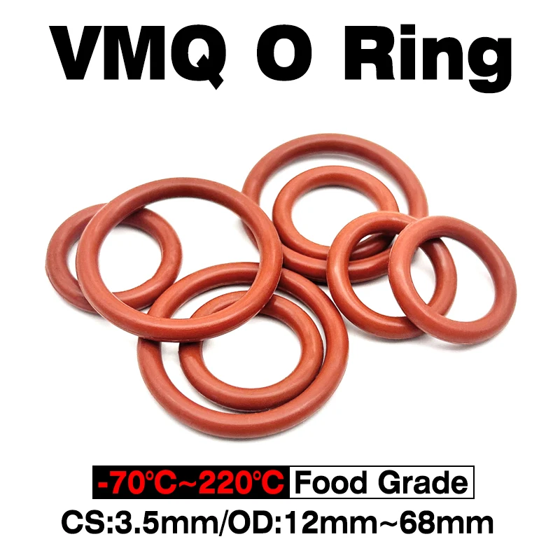 Red Vmq O-Ring 20Pc… - image