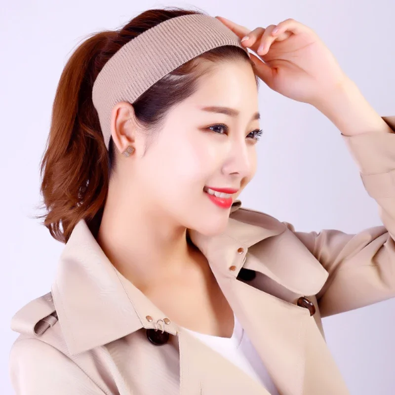 여성용 니트 넥 워머 다기능 넥 게이터 헤드밴드 헤어밴드 야외 하이킹 캐주얼 가을 및 겨울 액세서리