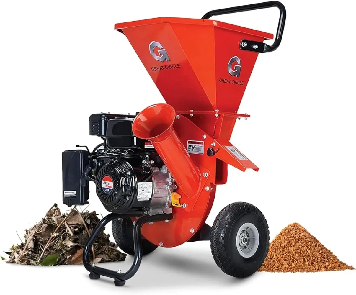 

Wood Chipper Shredder Mulcher Heavy Duty Gas Powered 3 in 1 Multi-Function 3" Inch Max Wood Diameter Capacity EPA/CARB Certified