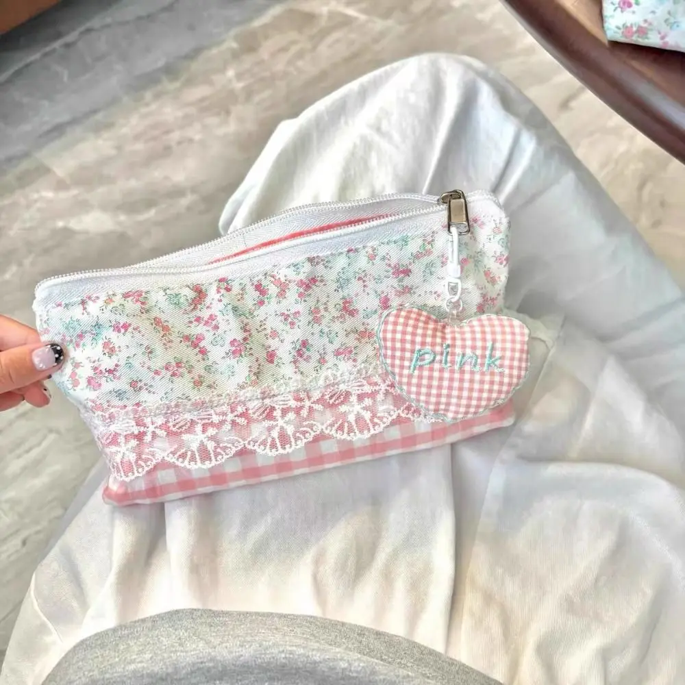 Sac à stylos en dentelle de haute qualité, Design Floral, grande capacité, sac de papeterie multifonctionnel, trousse à crayons, école et bureau