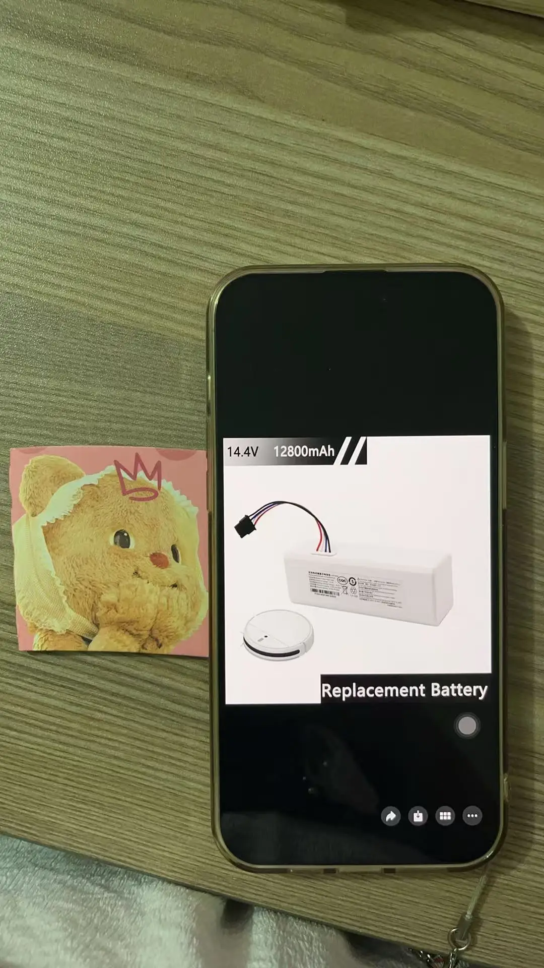 

2025 12800mAh 14.4V Lithium-Ion Replacement Battery for Xiaomi Sweeping Robot P1904 4S1P MM