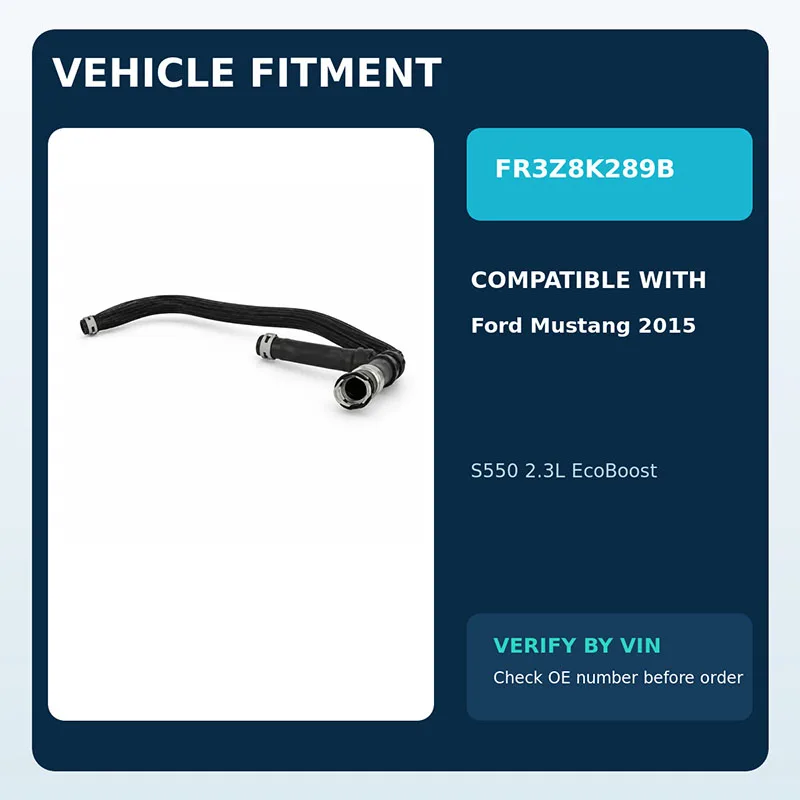 FR3Z8K289B Motorkühlmittel-Überlaufbehälter-Schlauch für Ford Mustang 2.3L L4 2015-2023 EcoBoost Direkter Ersatz – Detail 7