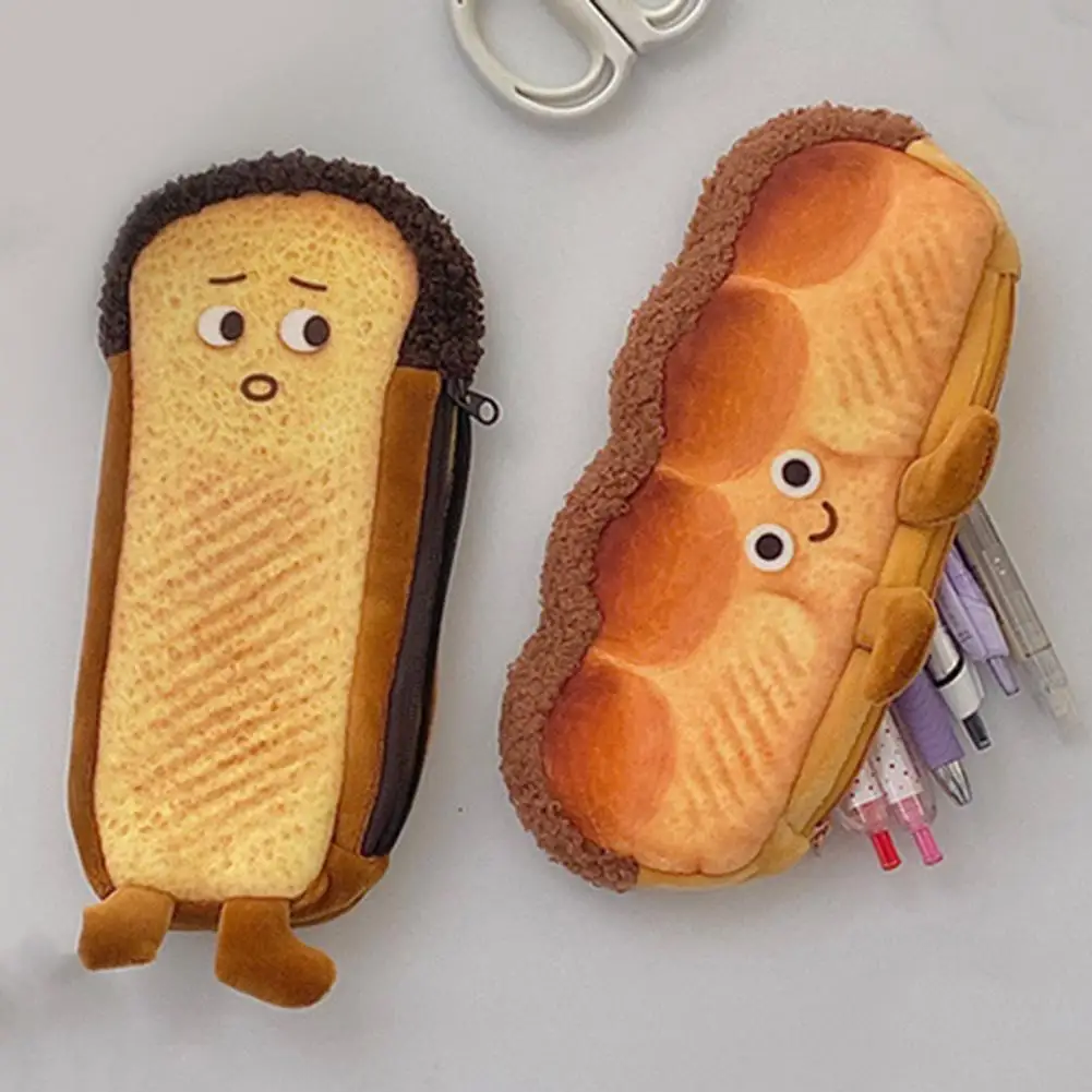 女の子のためのカワイイぬいぐるみペンシルケース、かわいい漫画のトーキング、大容量の文房具、化粧品収納バッグ、学校への戻るギフト