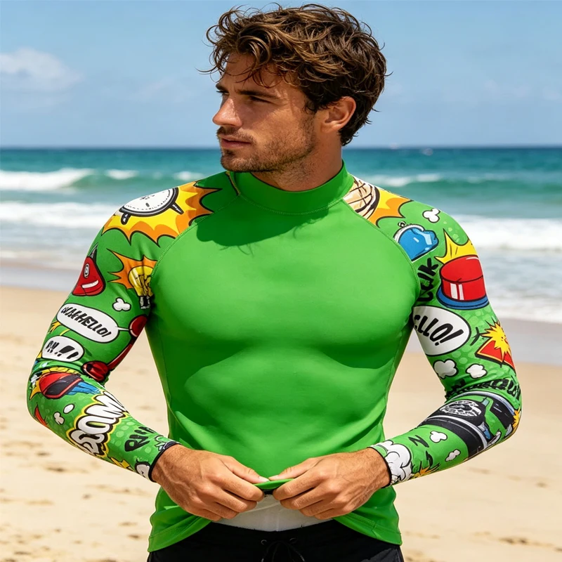 

2026 Fishing Shirts for Men Long Sleeve UV Sun Protection Outdoor Hiking Running Swimming Rash Guard