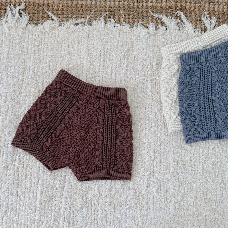 ربيع جديد 2026 سراويل حياكة للأطفال البنات والأولاد سراويل محبوكة على الطراز الكوري للأطفال بلون سادة ملابس أطفال من عمر 0 إلى 3 سنوات